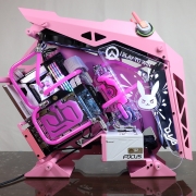 쿠거 퀀커 핑크 아노다이징 도색 오버워치 디바 커스텀 수냉PC, 오버클럭 컴퓨터